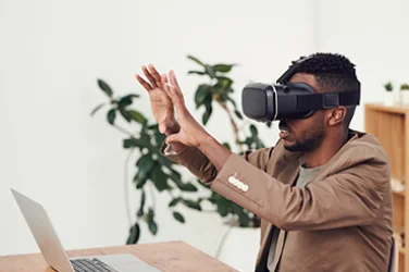 Men using VR
